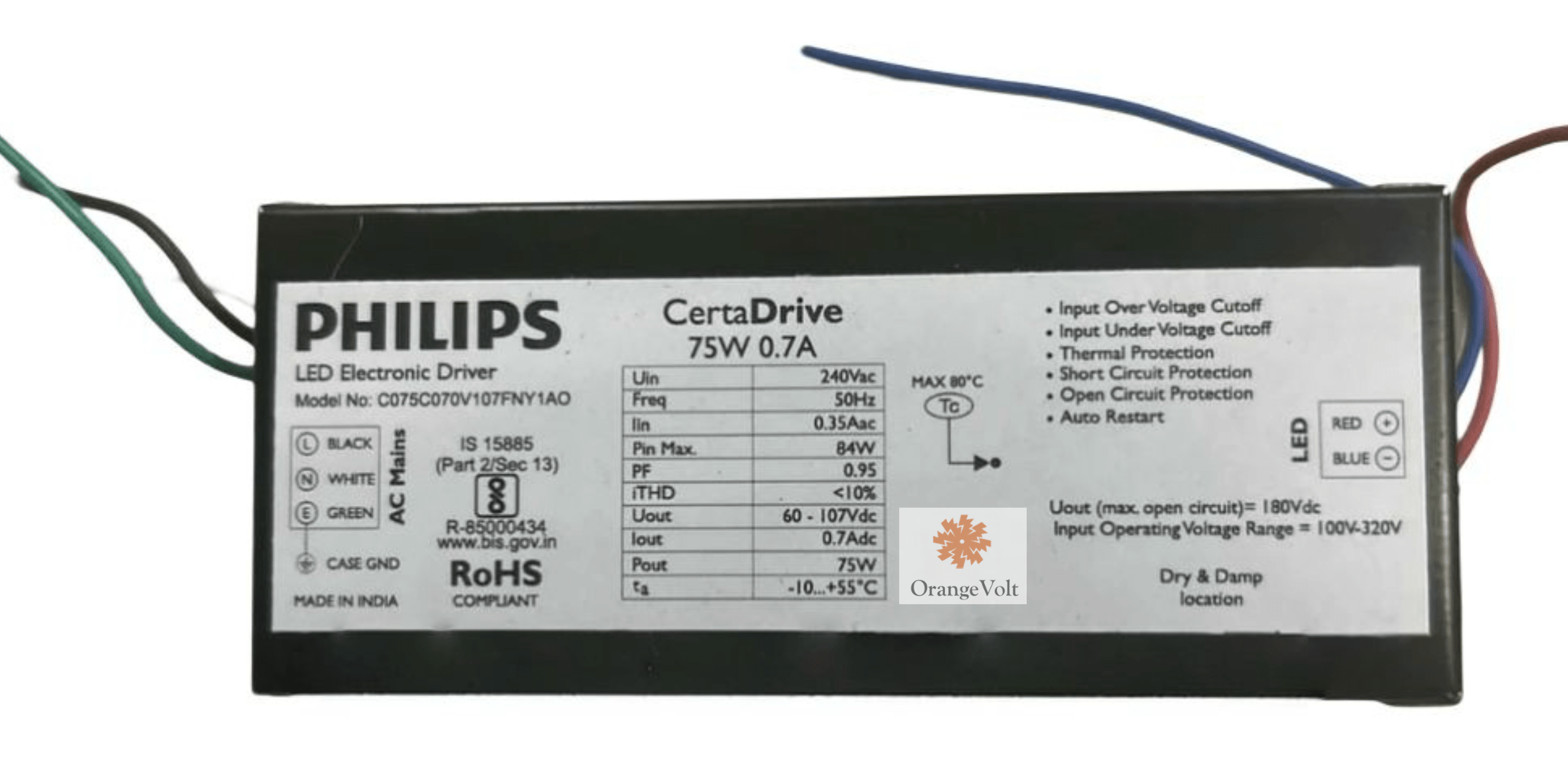 Philips CertaDrive 75W 0.7A LED Driver – Orangevolt