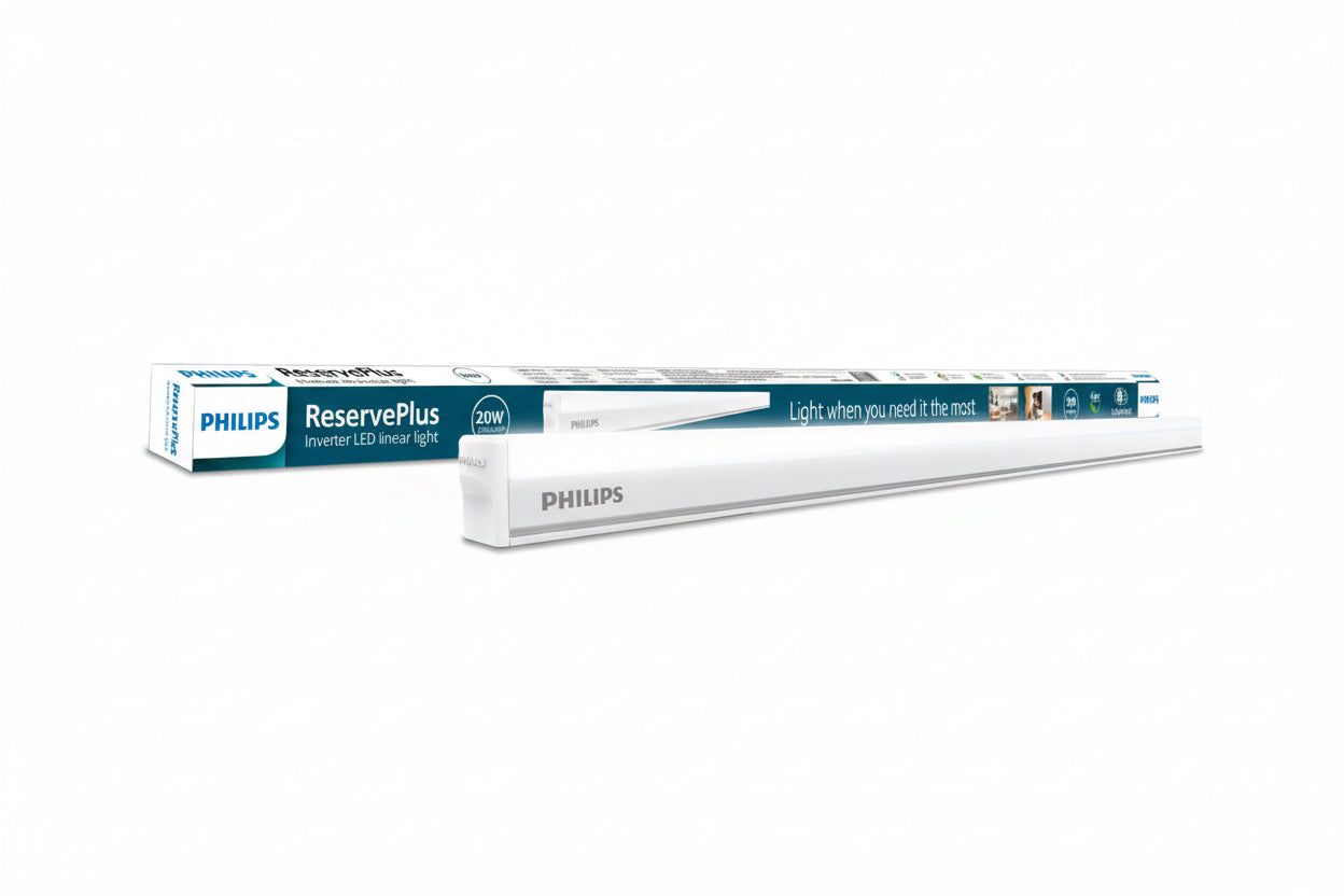 Philips 20-Watt Emergency Inverter Batten| Reserve Plus 4-feet Recharg ...