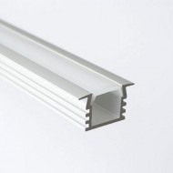 ORANGEVOLT Aluminium Rectangular Conciled LED 1Meter Profile Channels with Diffused Cover, End Caps and Mounting Clips for LED Strip Light
