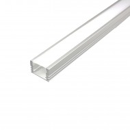 ORANGEVOLT Aluminium Rectangular Conciled LED 1Meter Profile Channels with Diffused Cover, End Caps and Mounting Clips for LED Strip Light 