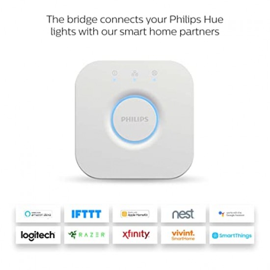 philips hue bridge for hue smart lights, compatible with