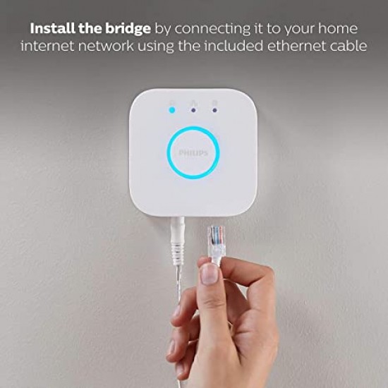 philips hue bridge for hue smart lights, compatible with